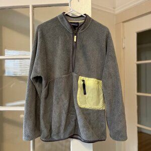 Patagonia Half Zip Fleece Gray/Yellow L